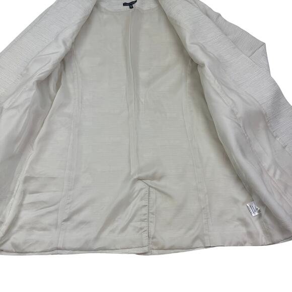Eileen Fisher Sophisticated Textured Open Front Long Line Blazer Women's Size M - Picture 3 of 6